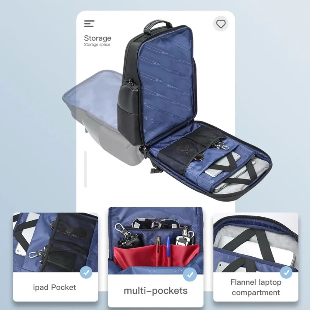 🏫 NWT BOPai 30L Travel Backpack Men Business Laptop Backpack 15.6” Computer Bag